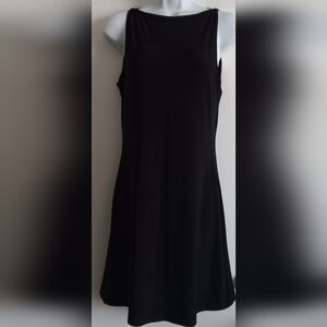 Black Market Elegant Black Sleeveless Dress Streach Hi Neck Size Small